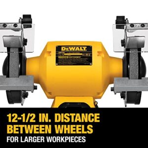 DEWALT Bench Grinder, 6 Inch, 3/4 HP, 3,600 RPM For Larger Grinding Applications(DW756)