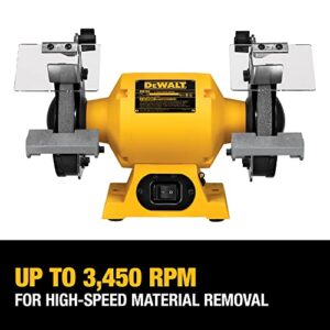 DEWALT Bench Grinder, 6 Inch, 3/4 HP, 3,600 RPM For Larger Grinding Applications(DW756)