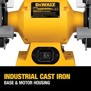 DEWALT Bench Grinder, 6 Inch, 3/4 HP, 3,600 RPM For Larger Grinding Applications(DW756)