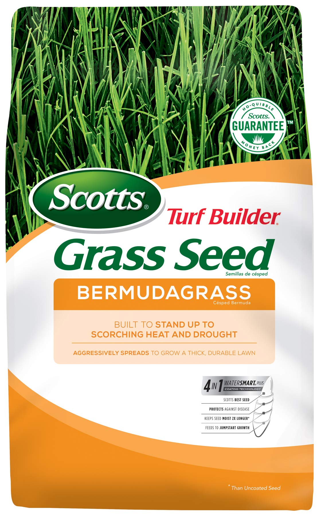 Scotts Turf Builder Grass Seed Bermudagrass, Mix for Full Sun, Built to Stand Up to Heat & Drought, 1 lb.