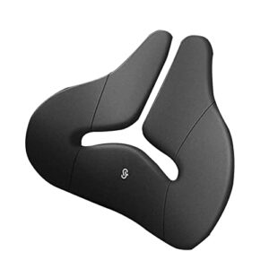shamjina ergonomic seat back cushion , comfortable travel soft office chair cushion back rest breathable pad car for computer desk chair , black