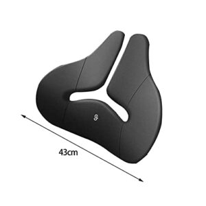 shamjina Ergonomic Seat Back Cushion , Comfortable Travel Soft Office Chair Cushion Back Rest Breathable Pad Car for Computer Desk Chair , Black