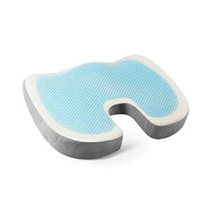 nnaa ergonomic chair pad memory foam seat cushion gel enhanced cushion non-slip orthopedic caudal spine cushion relieve pain office chair car seat color1