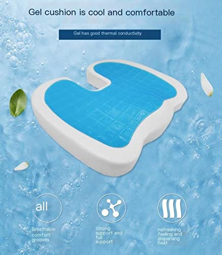 NNAA Ergonomic Chair Pad Memory Foam Seat Cushion Gel Enhanced Cushion Non-Slip Orthopedic Caudal Spine Cushion Relieve Pain Office Chair Car Seat color1