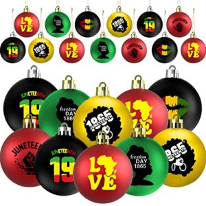 24 pieces juneteenth hanging balls ornament black history month ball decor juneteenth hanging tree decor for african american festival holiday party decorations