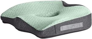 buzznn memory foam seat cushion for office chair - office chair cushion, car seat cushion, ergonomic design, coccyx cushion pads for tailbone pain, sciatica relief pillow (color : green)