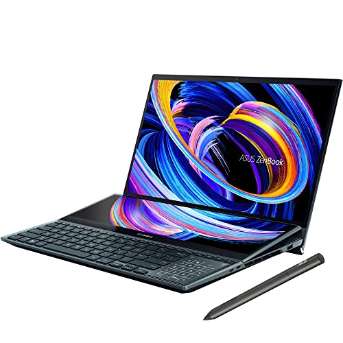 ASUS ZenBook Pro Duo 15.6" Touch 4K UHD OLED Laptop (Intel i7-12700H 14-Core 2.30GHz, 16GB LPDDR5, 1TB PCIe SSD, GeForce RTX 3060 6GB, Active Pen, Backlit KYB, WiFi 6E, Win 11 Pro) w/Dockztorm Dock