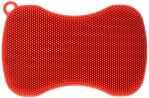 kuhn rikon stay clean silicone scrubber, 1, red
