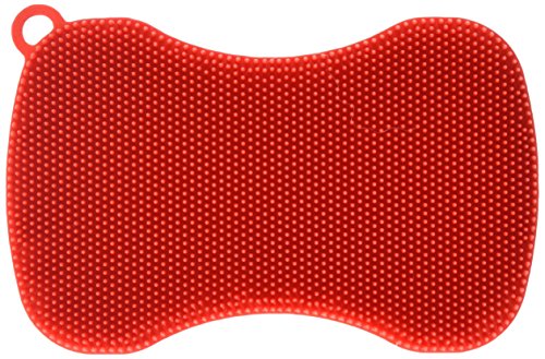 Kuhn Rikon Stay Clean Silicone Scrubber, 1, Red