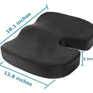 OZELS Premium U-Shaped Gel Seat Cushion - Non-Slip & Ergonomically Designed Using Orthopedic Gel Memory Foam for Optimal Back Support, Coccyx Tailbone Pain Relief, Sciatica, Hemorrhoids & More (Color