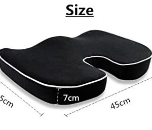 NNAA Ergonomic Chair Pad for Tailbone Sciatica Back Pain Relief Comfort Office Chair Car Seat Cushion Non-Slip Orthopedic Memory Foam Coccyx Cushion