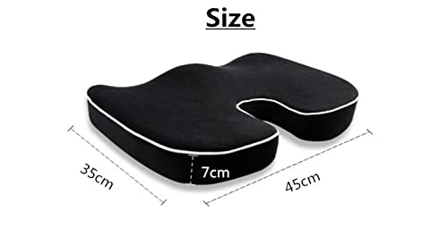 NNAA Ergonomic Chair Pad for Tailbone Sciatica Back Pain Relief Comfort Office Chair Car Seat Cushion Non-Slip Orthopedic Memory Foam Coccyx Cushion