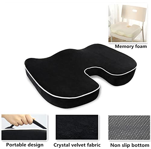 NNAA Ergonomic Chair Pad for Tailbone Sciatica Back Pain Relief Comfort Office Chair Car Seat Cushion Non-Slip Orthopedic Memory Foam Coccyx Cushion