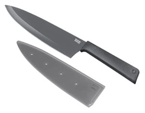 kuhn rikon colori+ non-stick chef's knife with safety sheath, 30 cm, grey