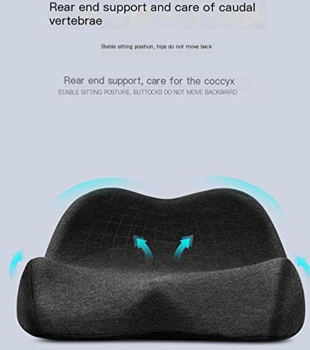 NNAA Office Chair Cushion Ergonomic Chair Pad Memory Foam Seat Cushion Back Cushion Orthopedic Coccyx Spine Mat Relieve Pressure Pad Slow Rebound Chair DeepGrey