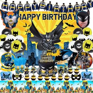 superhero birthday party supplies decorations for boys and girls with pennants tableware balloons theme masks for boys and girls birthday