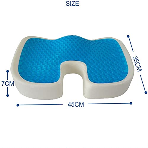 gyp Seat Cushion, Summer Tailbone Cushion Gel Cushion Breathable Coccyx Cushion Ergonomic Posture Seat Pads Cushion Chair Pad Orthopedic Seat Cushion (Color : A)