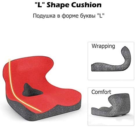 Odekai Ergonomic Seat Cushion for Office Chair, Orthopedic Memory Foam Coccyx Cushion for Tailbone Pain - Office Chair Car Seat Cushion - Seat Cushions for Pressure Relief