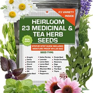 Most Popular Heirloom Non GMO Tea and Herb Seeds for Planting Indoor and Outdoor Garden