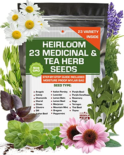 Most Popular Heirloom Non GMO Tea and Herb Seeds for Planting Indoor and Outdoor Garden