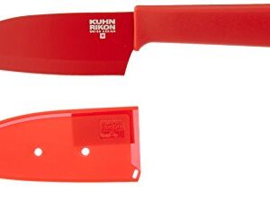 Kuhn Rikon "Colori+" 8.66" Bulk Santoku Knife, Red