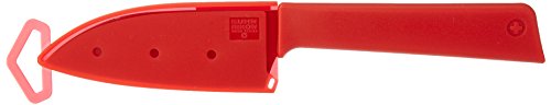 Kuhn Rikon "Colori+" 8.66" Bulk Santoku Knife, Red