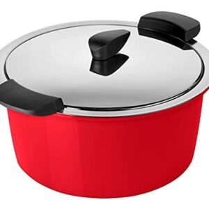 KUHN RIKON Hotpan Serving Casserole Pot, 2 Litre/18 cm, Red