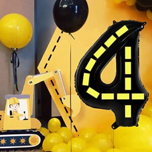 Construction Balloons Construction Birthday Party Supplies Vehicle Car Themed Party Decorations for Boys Foil Truck Balloon Number Balloons Dump Truck Excavator Tractor Wheels Party Favor