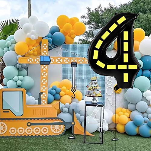 Construction Balloons Construction Birthday Party Supplies Vehicle Car Themed Party Decorations for Boys Foil Truck Balloon Number Balloons Dump Truck Excavator Tractor Wheels Party Favor