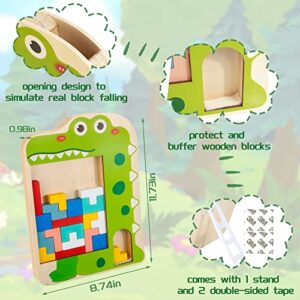 Wooden Blocks Puzzle Brain Teasers Toy Tangram Jigsaw for Kids 3D Russian Blocks Montessori STEM Educational Toy Pattern Blocks Gift for 3 4 5 6 7 Year Old Boys Girls