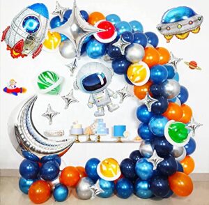 lyland outer space balloons garland kit space birthday decorations party supplies for boy galaxy space theme party decorations arch kit for kids birthday babyshower universe rocket astronaut set