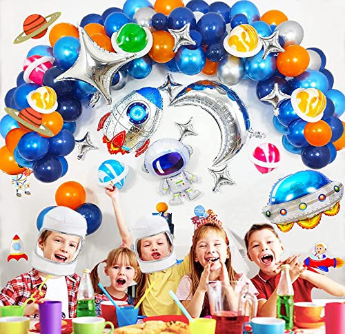 Lyland Outer Space Balloons Garland kit Space Birthday Decorations Party Supplies for Boy Galaxy Space Theme Party Decorations Arch Kit for Kids Birthday Babyshower Universe Rocket Astronaut Set