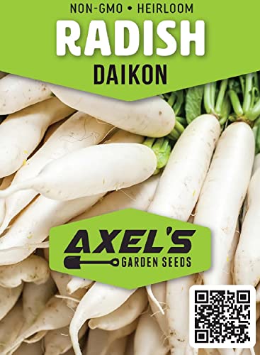 Japanese Daikon Radish Seeds for Planting - 100 Heirloom Non GMO Seeds - Full Planting Instructions to Plant & Grow a Home Vegetable Garden - Great Gardening Gift, 1 Packet