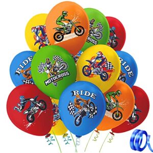 dirt bike party decorations, 35 pcs motocross party balloons, motorcycle theme party balloons, motocross birthday party supplies, motorcycle latex balloons, dirt bike birthday party decor for boys