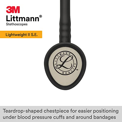 3M Littmann Lightweight II S.E. Stethoscope, Black Tube, 28 Inch, 2450