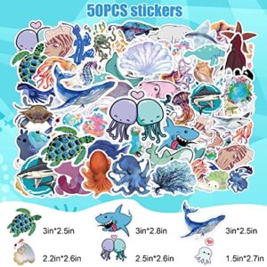 226Pcs Under the Sea Party Favors Ocean Sea Animals Themed Party Supplies for Boys Girls, Cute Sea Animal Party Favors for Birthday Party Supplies School Rewards Prize for Kids