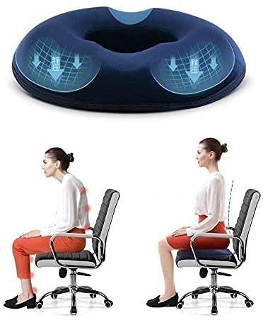 Odekai Seat Cushion for Office Chair, Ergonomic Memory Foam Coccyx Cushion,Hemorrhoid Tailbone Cushion with Washable Cover, for Home Office Chair Pad, Car Seat