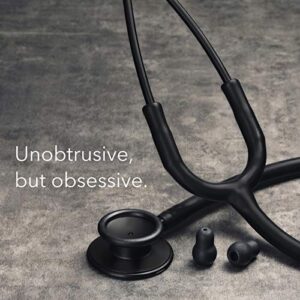 FriCARE Lightweight Dual Head Stethoscope for Medical Professionals Doctors, Aluminum Chestpiece and Headset (Black)