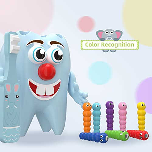 SmileBank Toddler Educational Teeth Brushing Toys for 3 4 5 6 Year Old Gifts for Girls Boys - Fine Motor Skills Developmental Toys Montessori Toys Preschool Learning Teeth Toys Magnetic Fishing Game