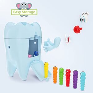 SmileBank Toddler Educational Teeth Brushing Toys for 3 4 5 6 Year Old Gifts for Girls Boys - Fine Motor Skills Developmental Toys Montessori Toys Preschool Learning Teeth Toys Magnetic Fishing Game