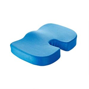 wykda memory foam seat cushion relieve back sciatica coccyx and tailbone pain coccyx cushion non slip portable ergonomic chair pad for car truck home office wheelchair,royalblue,45357cm