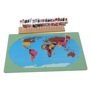 Flags of The World-Montessori Materials Geography Educational Tools Preschool Early at-Home Learning Toys