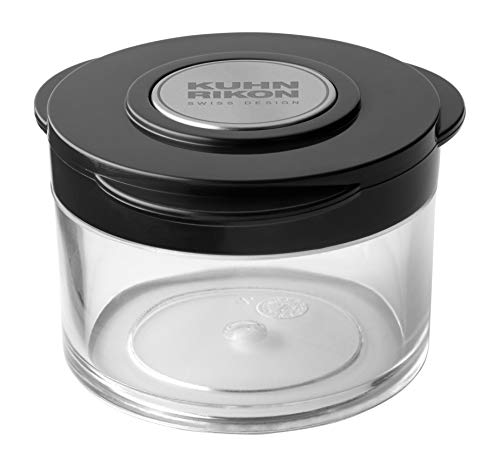 Kuhn Rikon Essential Spice Storage Jars, Set of 4, 6.25 x 2.5 inches, Clear/Black