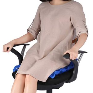 Hakeeta Portable Inflatable Seat Cushion, Anti Bedsore Prevent Decubitus Ergonomic Seat Mattress for Medical Wheelchair, Office Chair,Car etc. Ideal for Prolonged Sitting. Blue