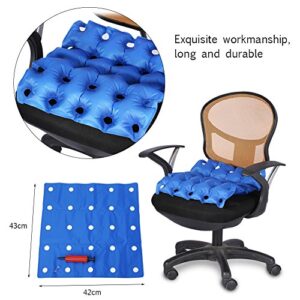 Hakeeta Portable Inflatable Seat Cushion, Anti Bedsore Prevent Decubitus Ergonomic Seat Mattress for Medical Wheelchair, Office Chair,Car etc. Ideal for Prolonged Sitting. Blue