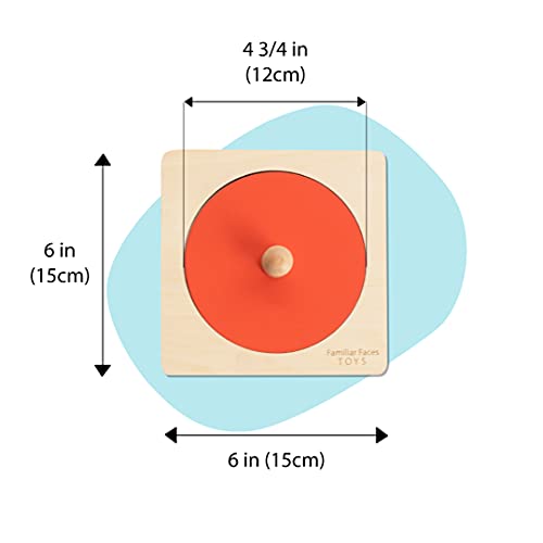 Familiar Faces Toys Montessori Mirror Peekaboo Knob Puzzle
