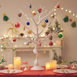 tree centerpieces for weddings 30in - decorative ornament display tree for tables, tree branches for decoration, white artificial manzanita tree centerpiece for christmas birthday party decor