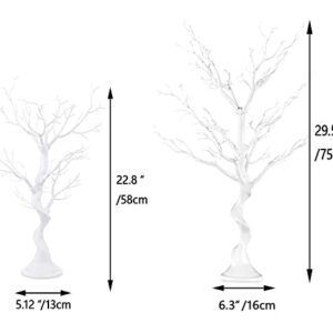 Tree Centerpieces for Weddings 30in - Decorative Ornament Display Tree for Tables, Tree Branches for Decoration, White Artificial Manzanita Tree Centerpiece for Christmas Birthday Party Decor