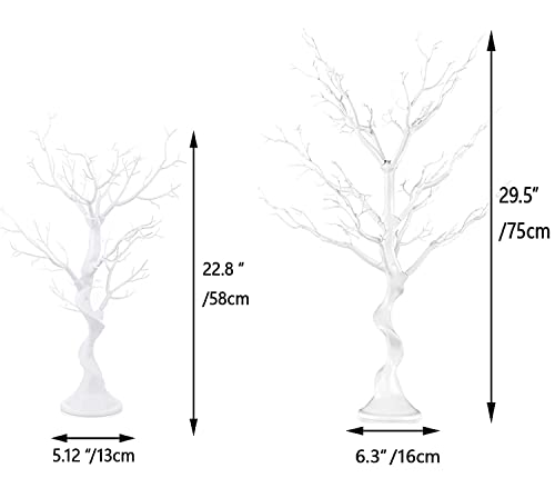 Tree Centerpieces for Weddings 30in - Decorative Ornament Display Tree for Tables, Tree Branches for Decoration, White Artificial Manzanita Tree Centerpiece for Christmas Birthday Party Decor