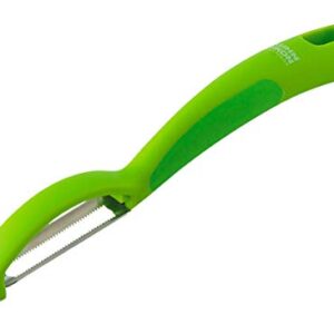 Kuhn Rikon Serrated Piranha “Swivel” Peeler 7.25” Green